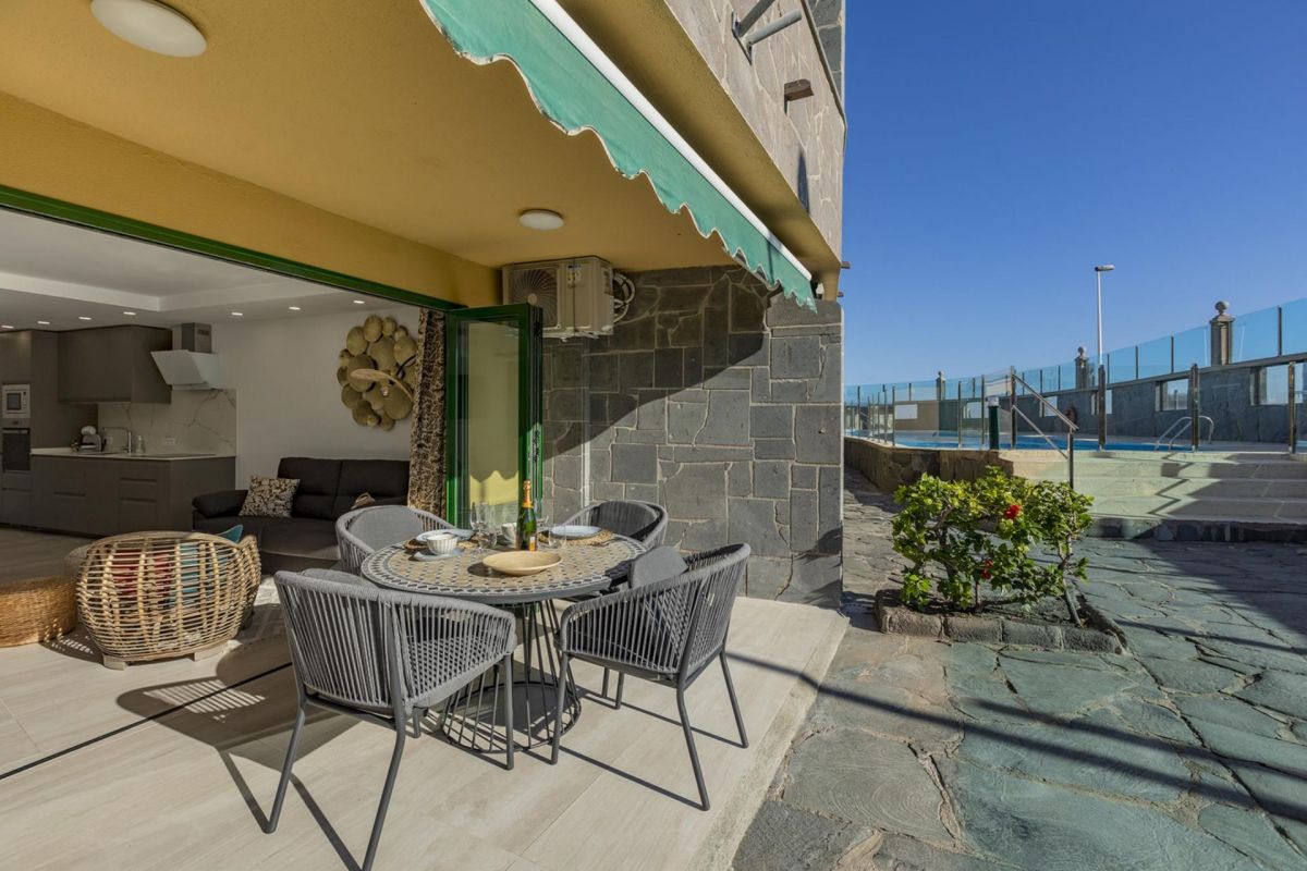 Apartamento Aquarius 4 en San Agustín - VillaGranCanaria Terraza