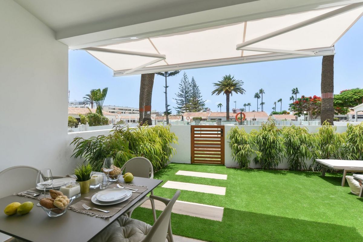 Bungalow Santa Barbara EMB5 en Playa del Ingles Terraza