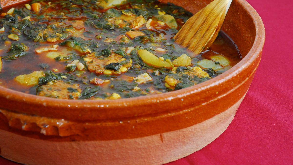 Traditional Canary Islands cooking: watercress stew