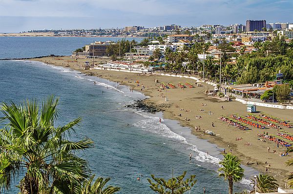 Panoramic view San Agustín beach